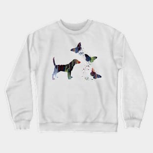Beagle And Butterflies Crewneck Sweatshirt